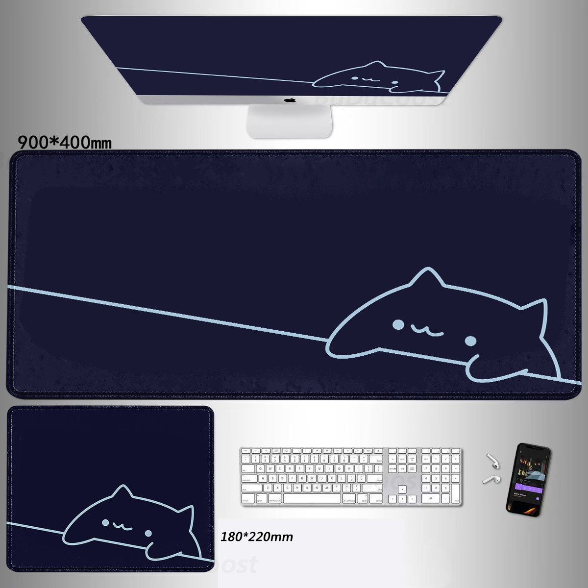 Desk Corner Mat - HD-print Gaming-uitbreidingspad Gaming-toetsenbordpad Schattige kleine kat