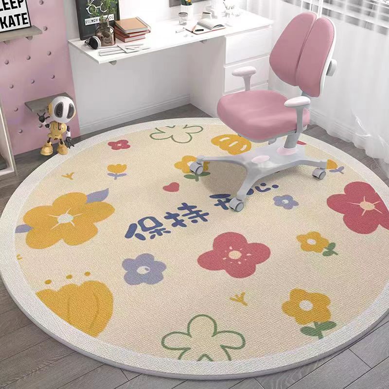 Desk Corner Mat - Rond tapijt voor kinderkamer – studentenstudiebureau