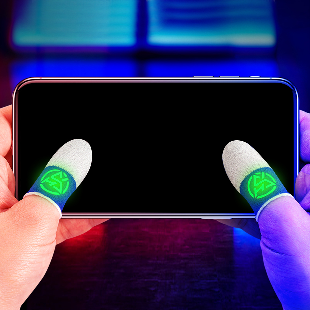 Gaming Accessories For Mobile - Vingerduimhandschoenen Ademend nachtlampje Vingerhoezen Transpiratie Antislip